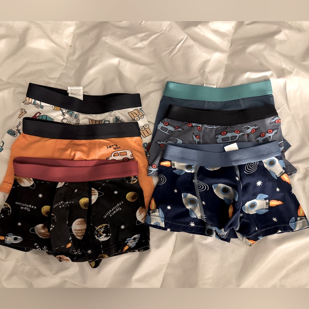 SHEIN Kids Boxer Briefs - Space and Vehicle Print